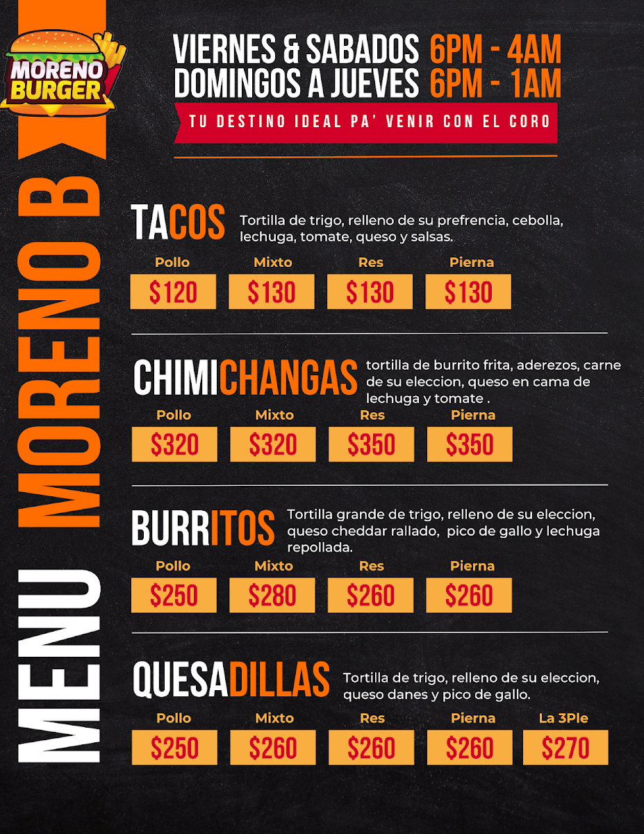 Menu Moreno Burger Fast Food-1